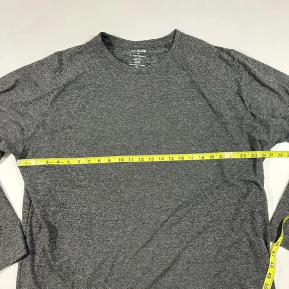 01 Algo Philip Performance Long Sleeve Shirt Size XXL Grey Heather - Picture 5 of 7